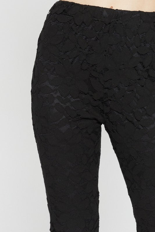 Lace bootcut pull on pant