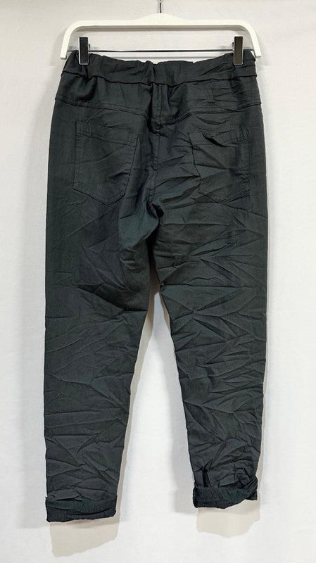 Charcoal crinkle jogger