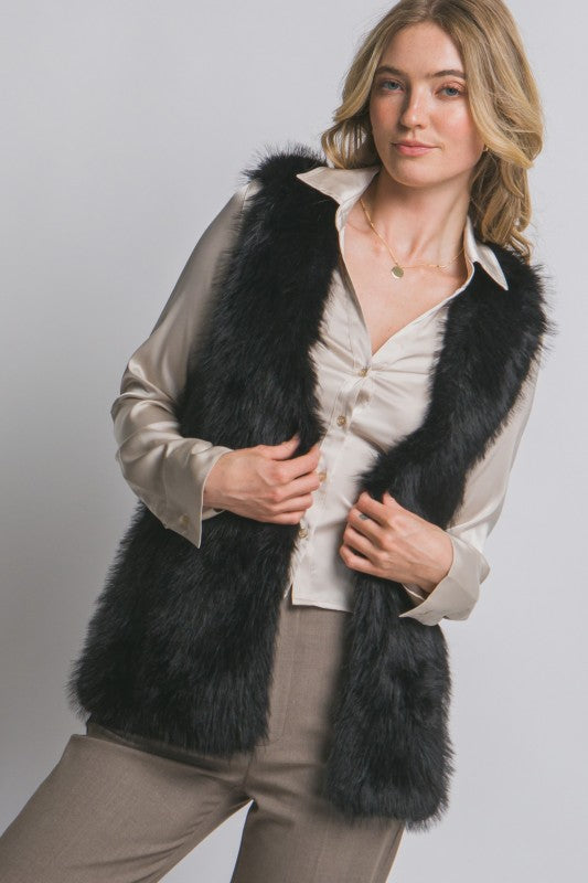 Faux fur vest - 2 COLORS