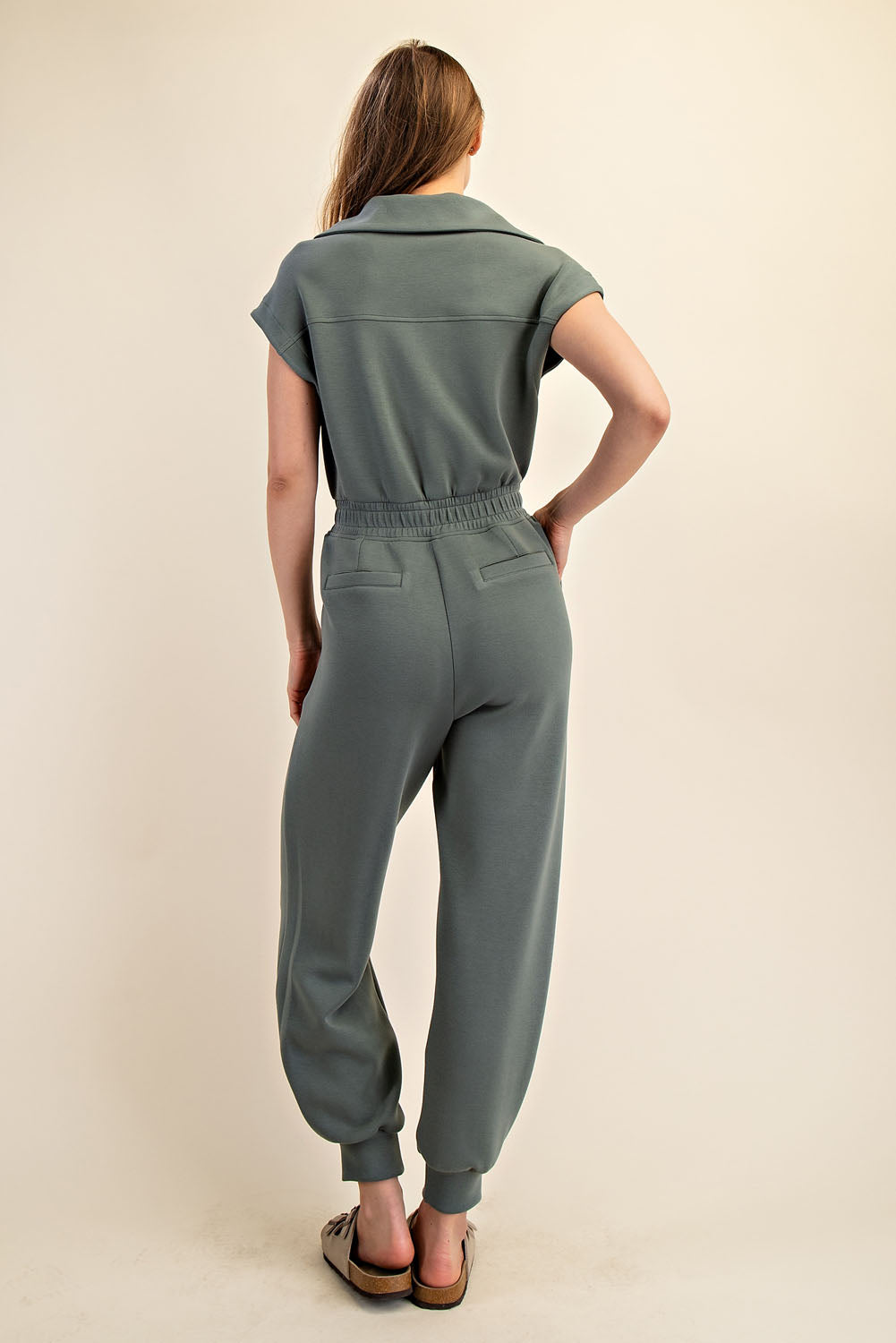 Sage modal scuba jogger jumpsuit