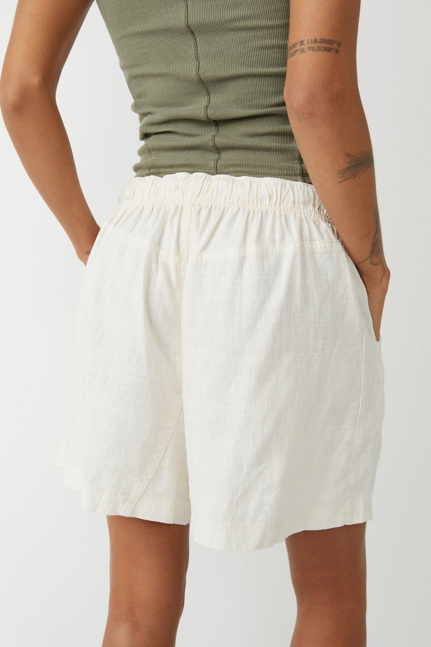 Linen pull on shorts by Free People