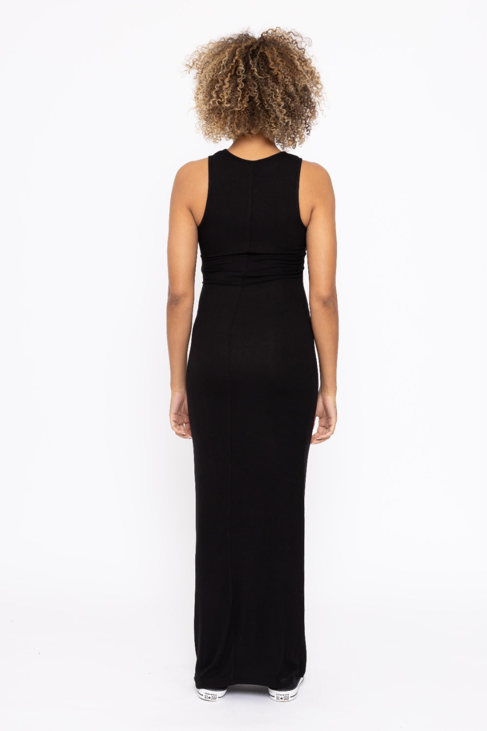 Ribbed maxi tank dress