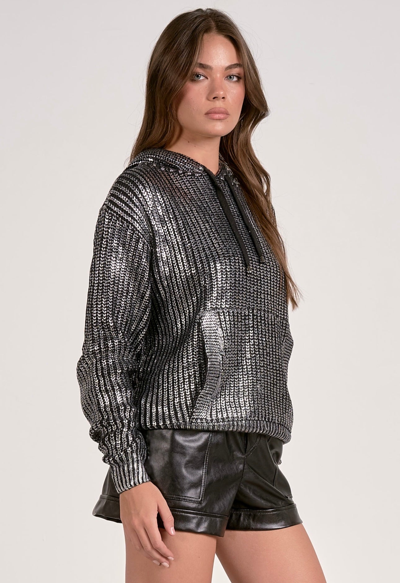Silver sweater hoodie
