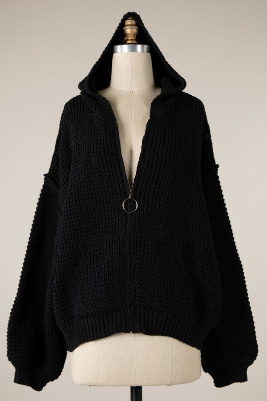 Zip up hooded sweater