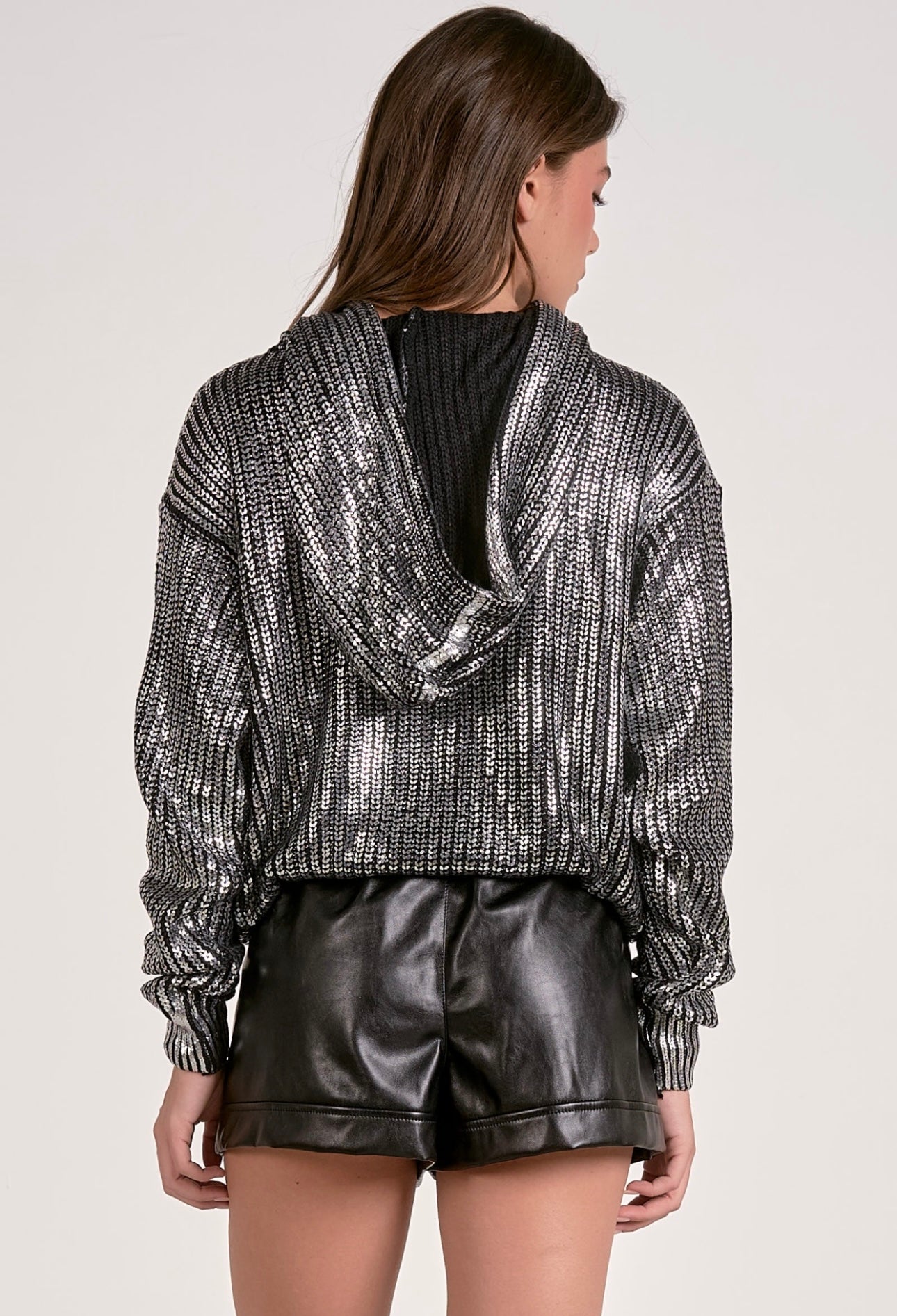 Silver sweater hoodie