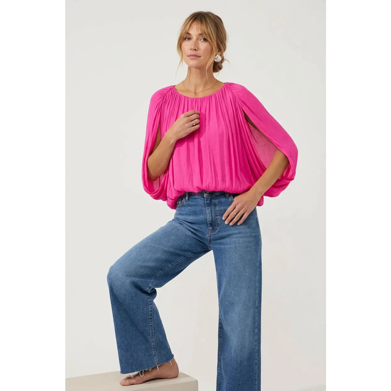 Grecian bubble blouse (3 colors)