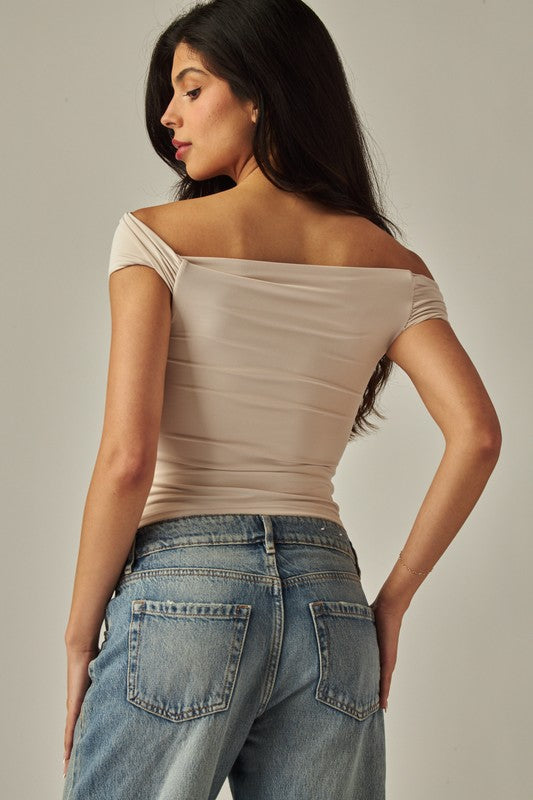 Contour Ravish Double Layered Off-The-Shoulder Top (3 colors)