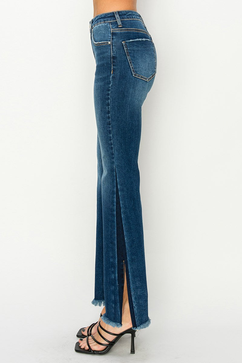 Shadow seam detail with slit jeans by Risen