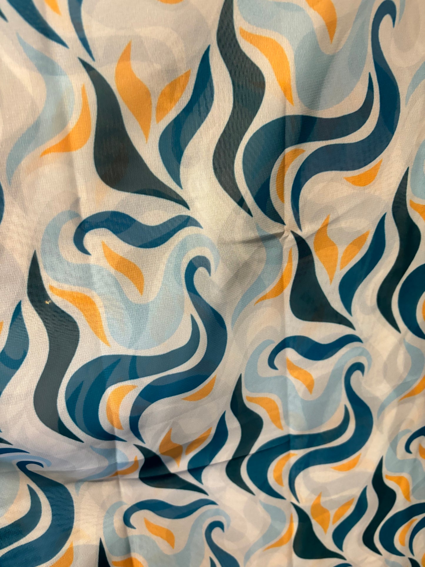Swirl patterned sheer poncho/cover up