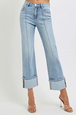 Ankle wide cuff jeans by Risen