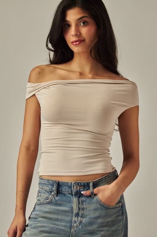 Contour Ravish Double Layered Off-The-Shoulder Top (3 colors)