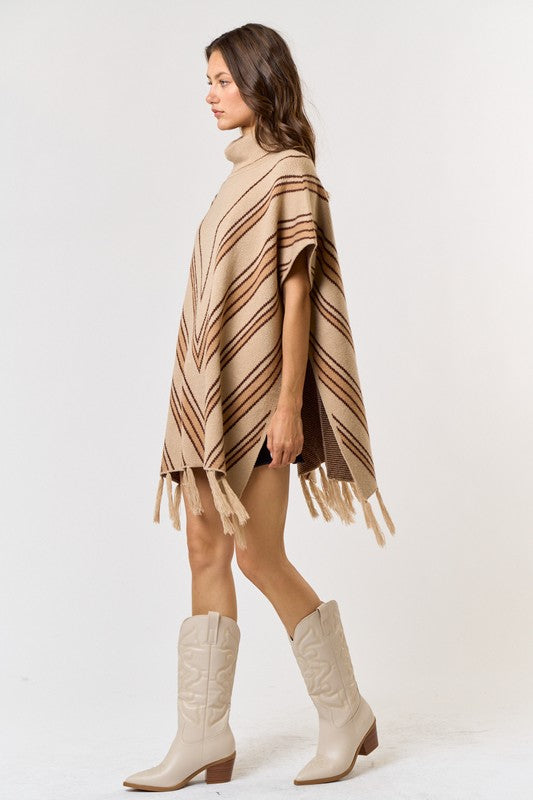 Tassle detail poncho
