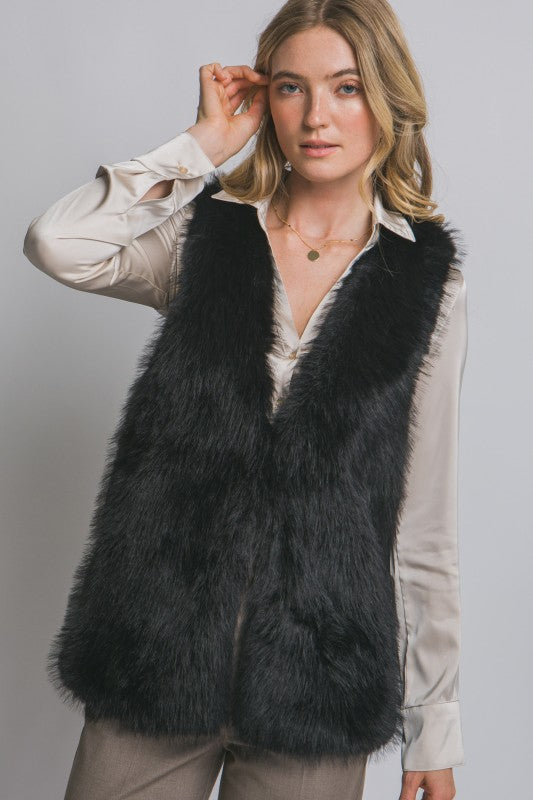 Faux fur vest - 2 COLORS