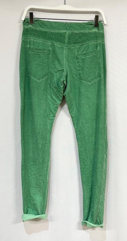 Moto style cotton jogger