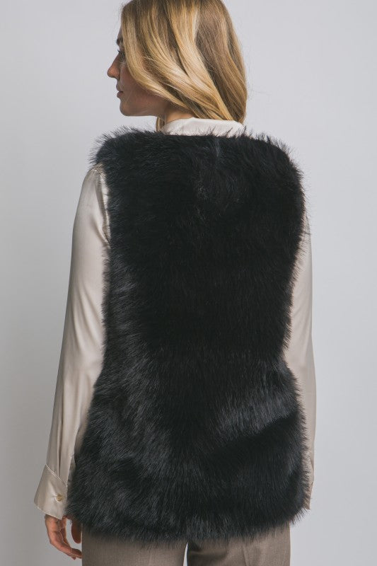 Faux fur vest - 2 COLORS