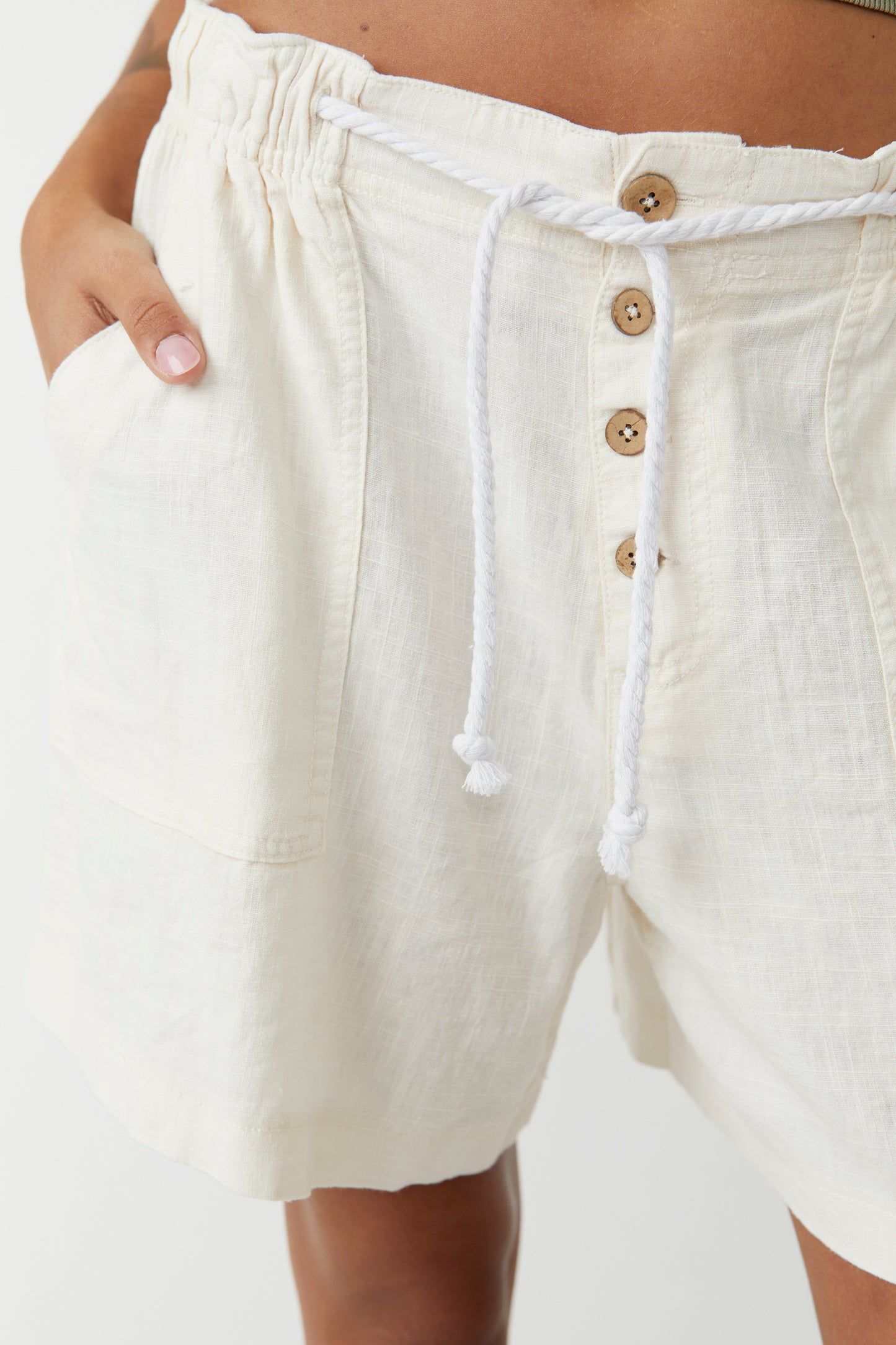 Linen pull on shorts by Free People