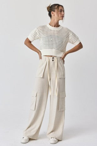 Cropped crochet top (2 colors)