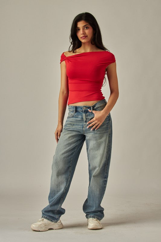 Contour Ravish Double Layered Off-The-Shoulder Top (3 colors)