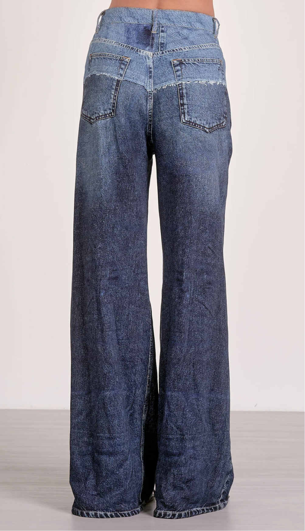 Two tone sweatpant jeans by Elan
