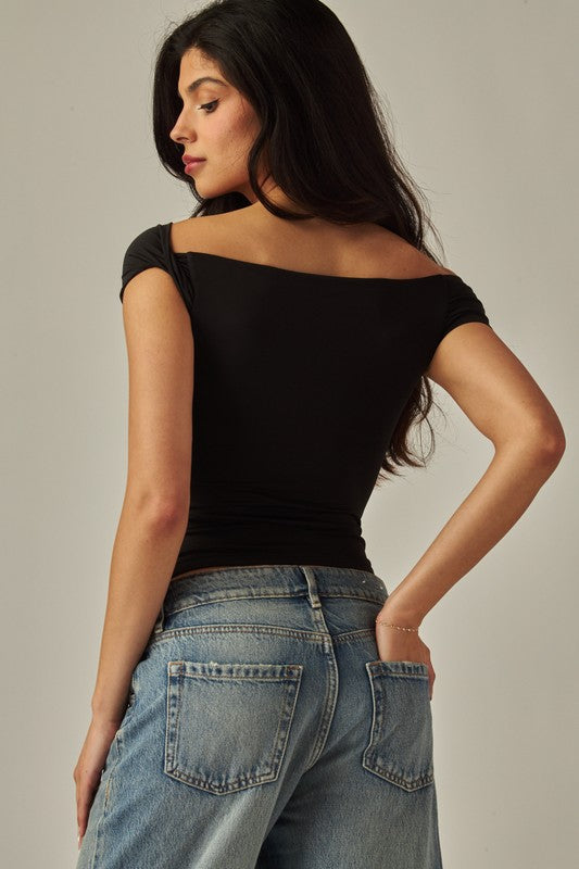 Contour Ravish Double Layered Off-The-Shoulder Top (3 colors)