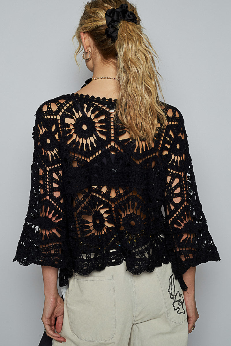 Crochet summer weight sweater (one size)