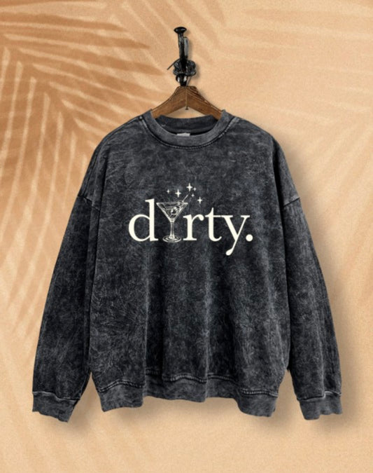 “Dirty” mineral washed sweatshirt