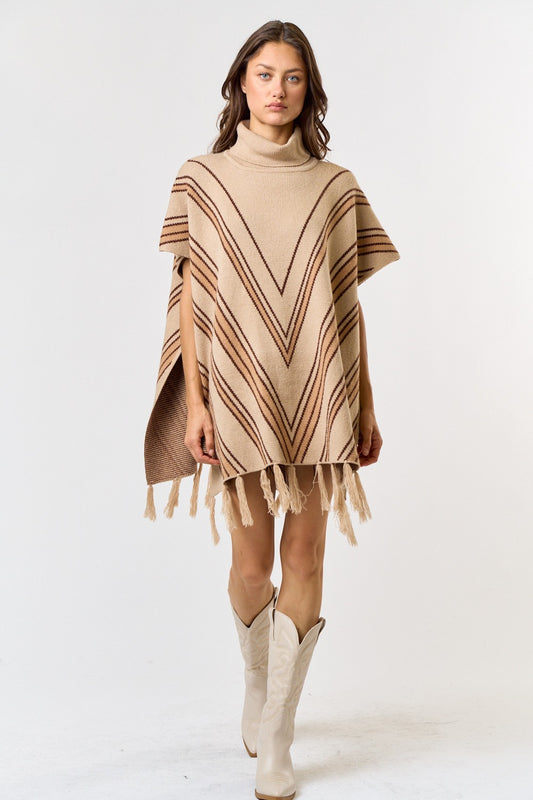 Tassle detail poncho