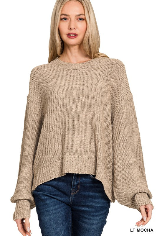 Balloon sleeve sweater (2 colors)