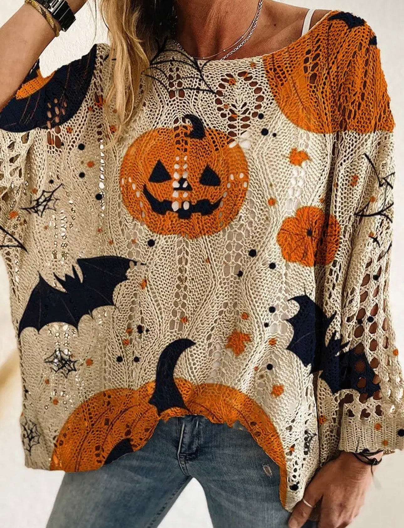 Crocheted Halloween sweater