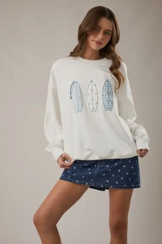 Surfboard lightweight sweatshirt