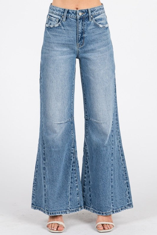 High rise slouchy wide leg