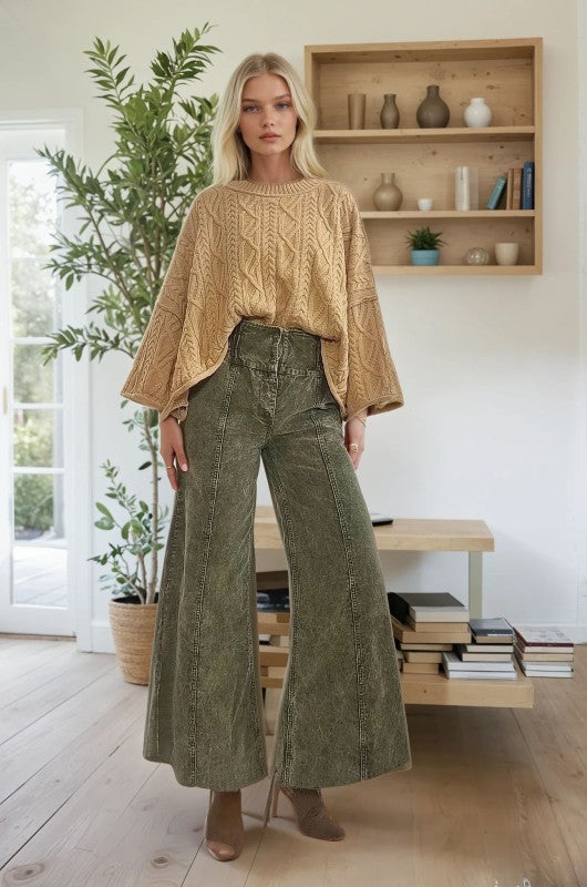 Cable knit lightweight sweater (2 colors)