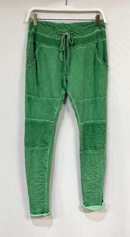 Moto style cotton jogger