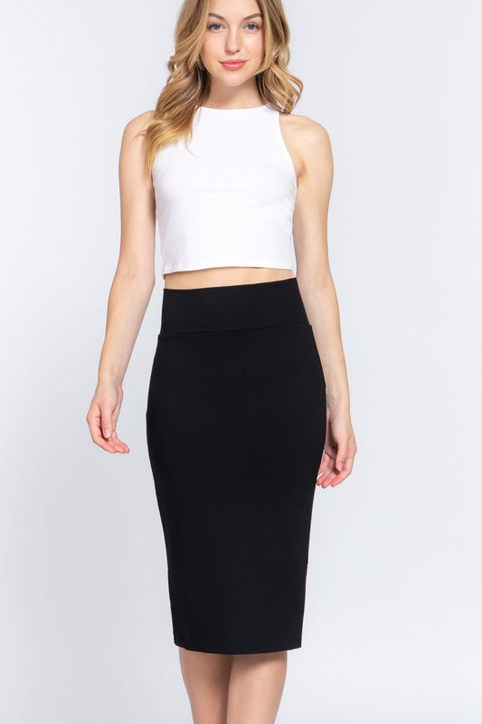 Ponte midi skirt