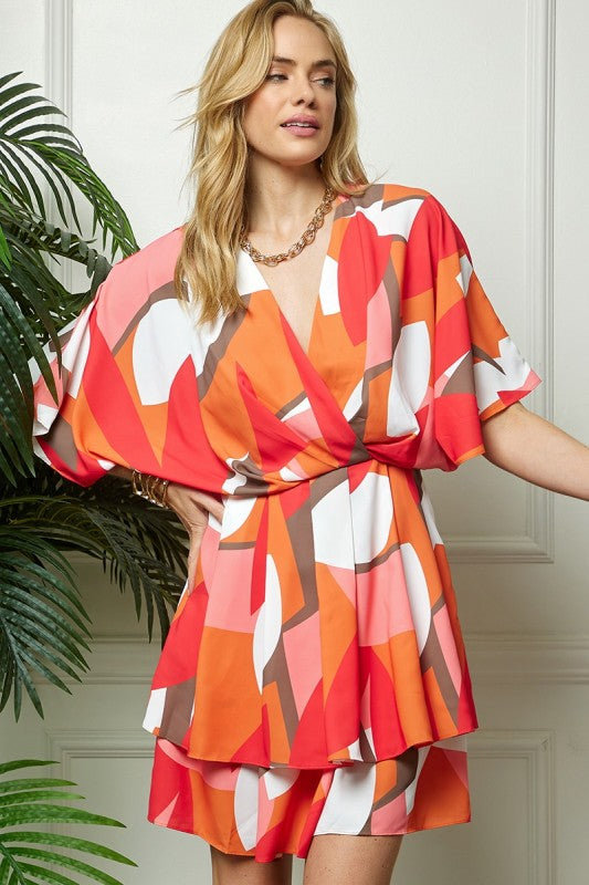 Abstract print dress