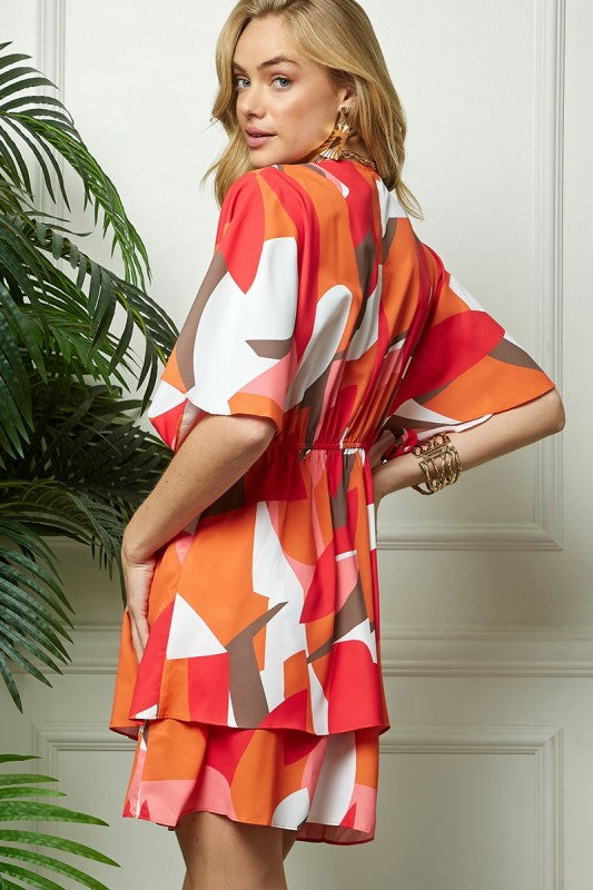 Abstract print dress