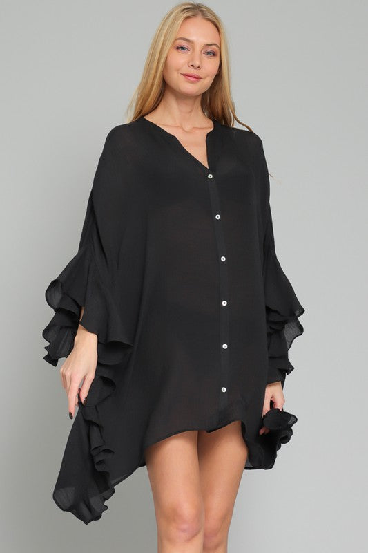Ruffle sleeve co
