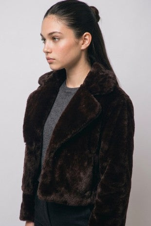 Fur short jacket (2 colors)