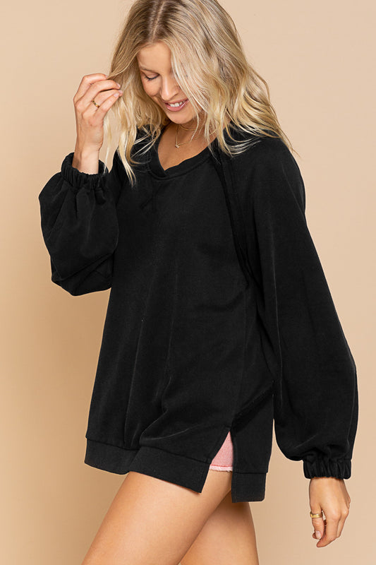 Crisscross back sweatshirt