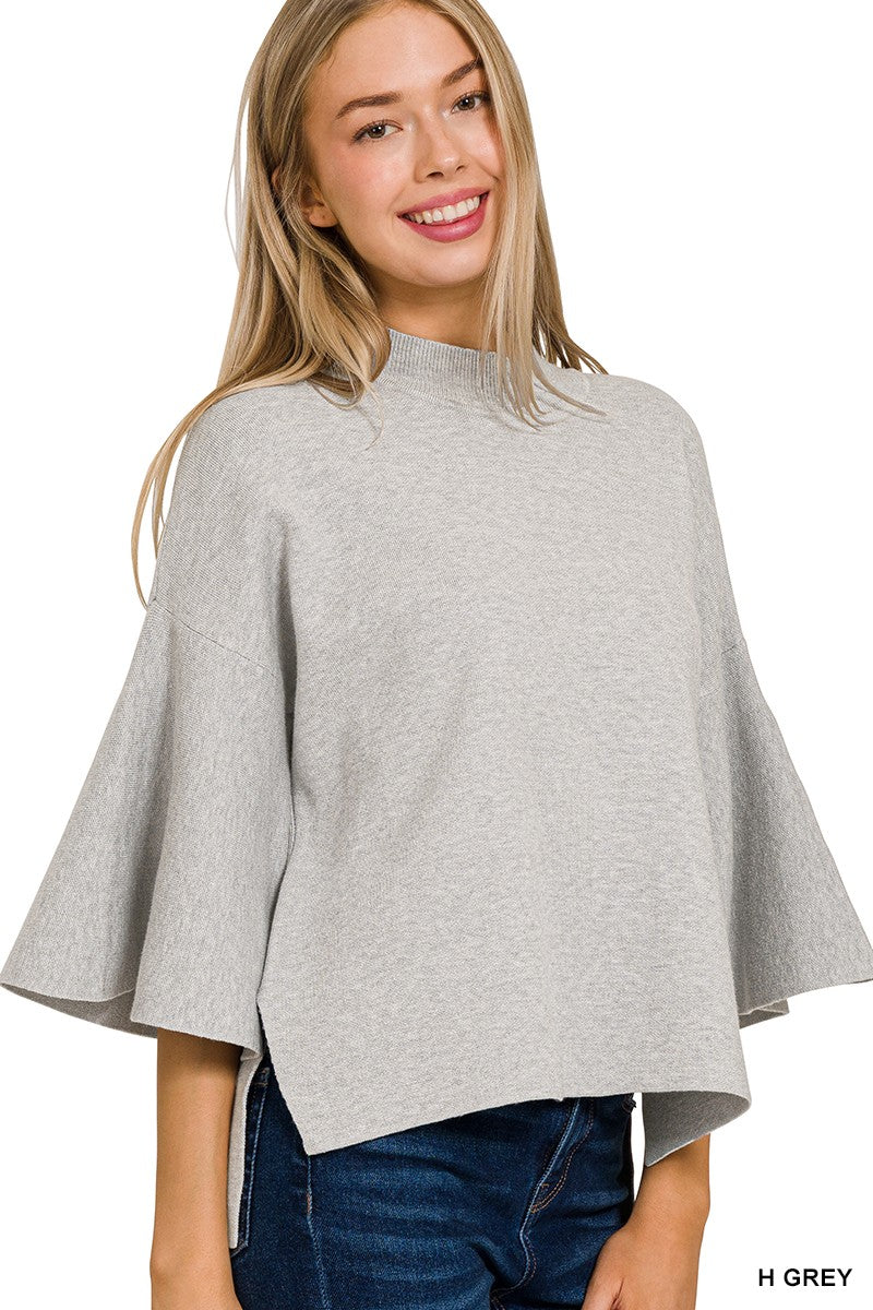 Bell sleeve sweater