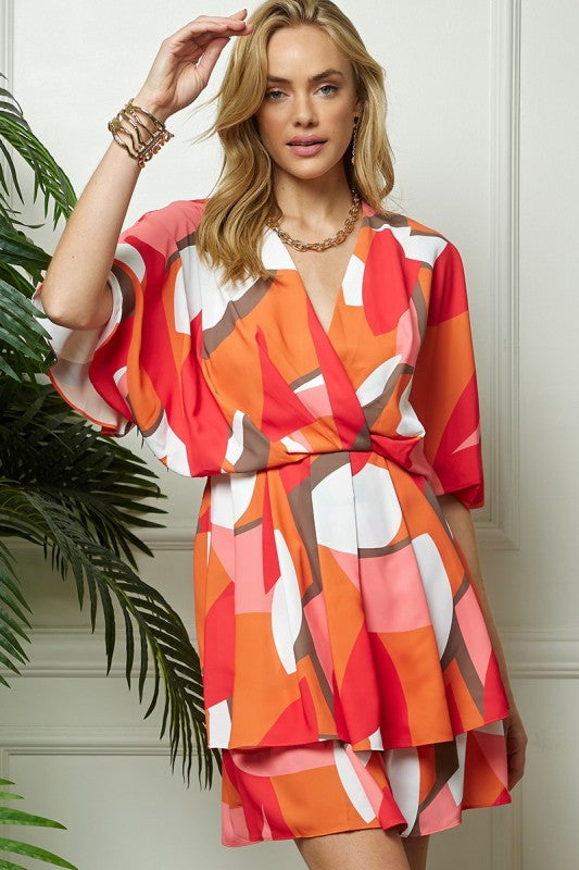 Abstract print dress