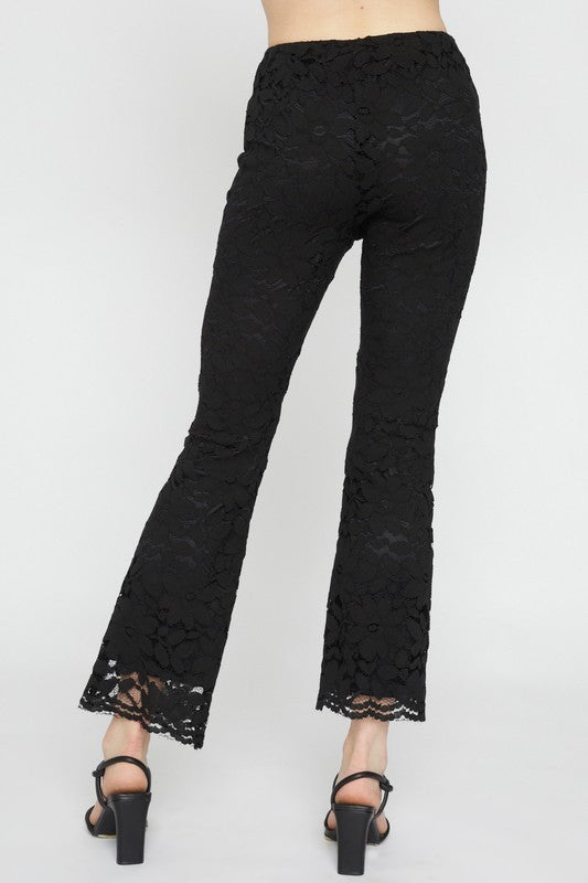 Lace bootcut pull on pant