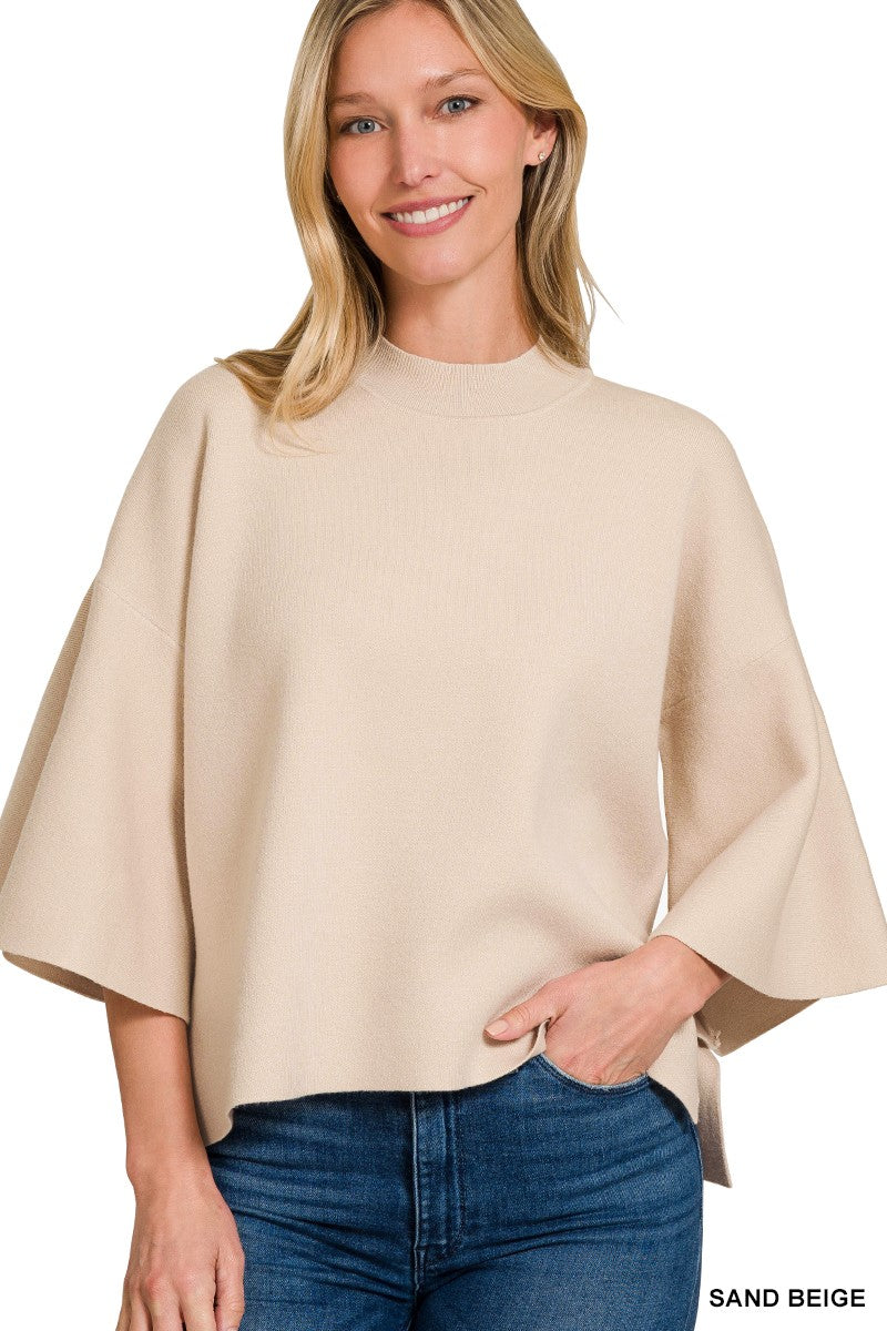 Bell sleeve sweater