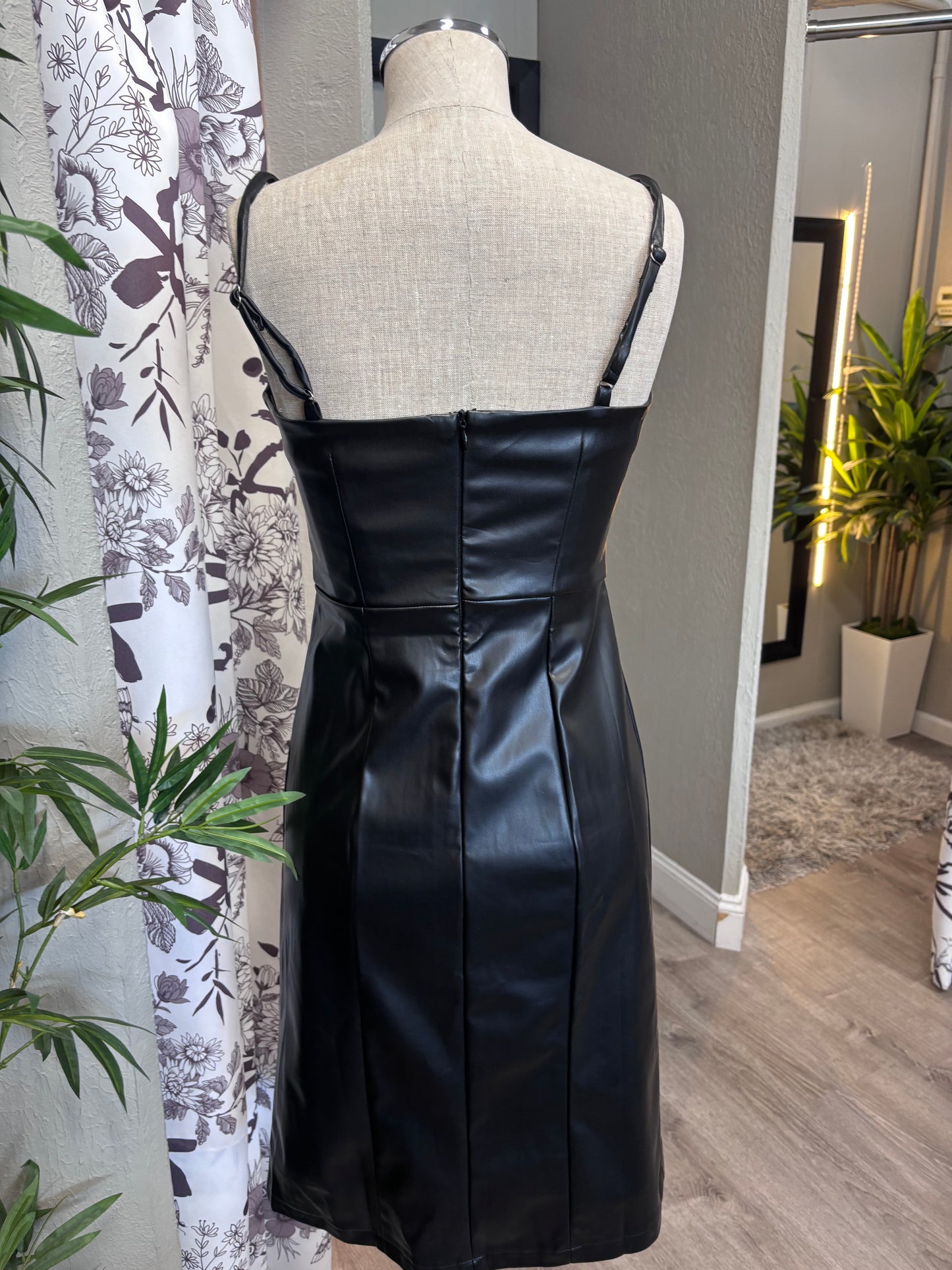 Vegan leather dress
