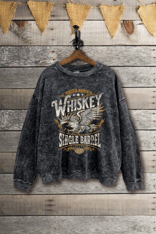 Whiskey vintage mineral washed sweatshirt