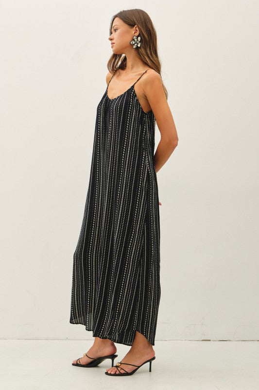 Printed wide leg jumpsuit