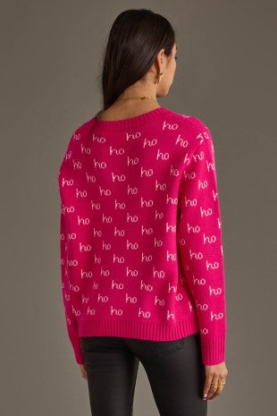 Ho Ho Ho in hot pink / light pink