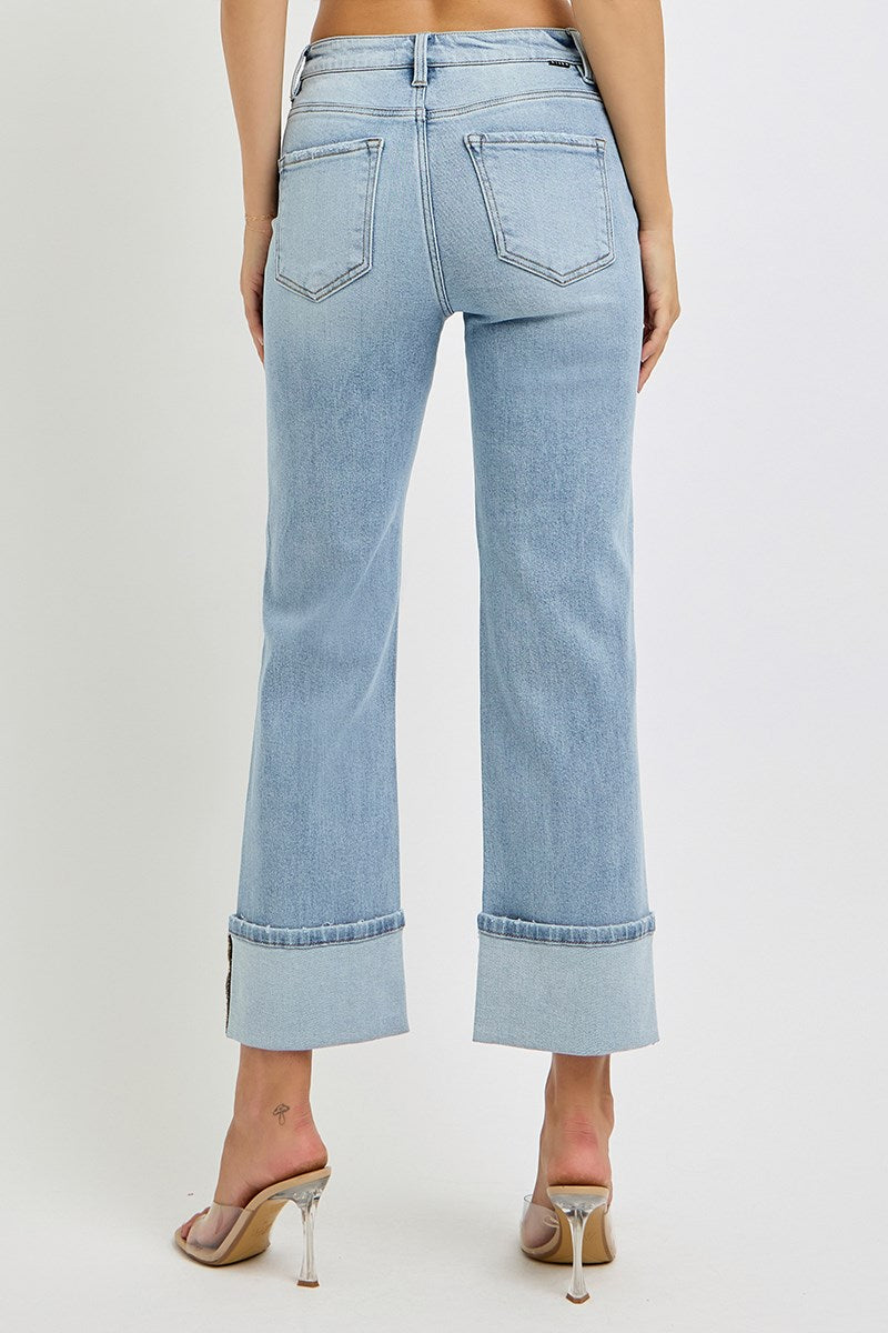 Ankle wide cuff jeans by Risen