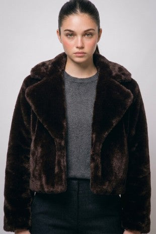 Fur short jacket (2 colors)