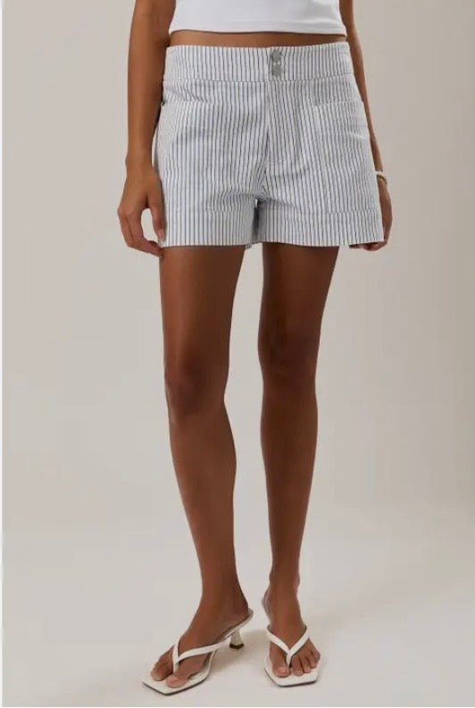 Navy stripe shorts